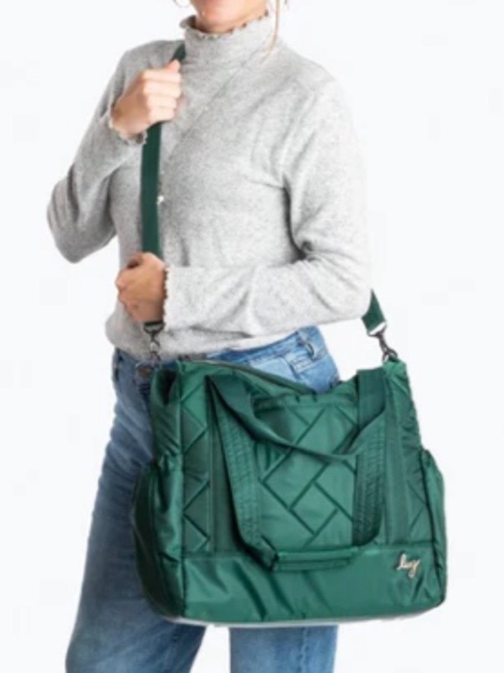 Lug “Baby Yacht” Carryall Tote/Travel Bag. Wickedly Green. NWT - Picture 7 of 14
